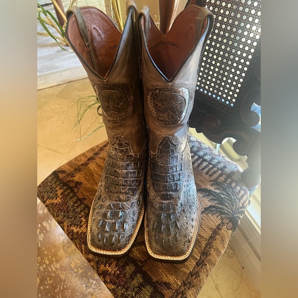 Jack Black  Men's Brown Horn Back Caiman Western Boots NWT - Picture 2 of 7